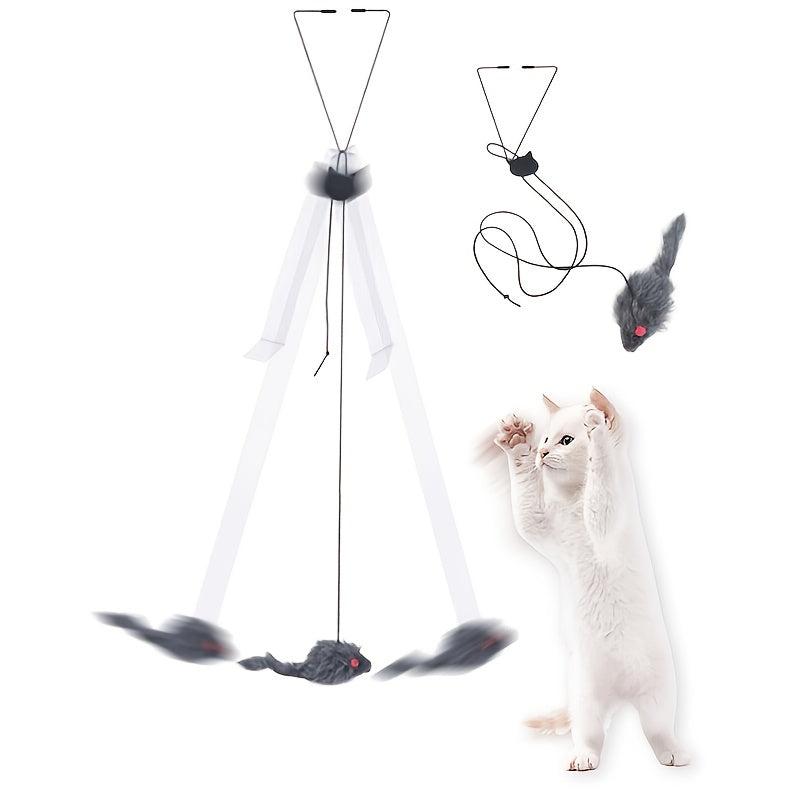 Interactive Plush Mice Cat Toy for Indoor Fun