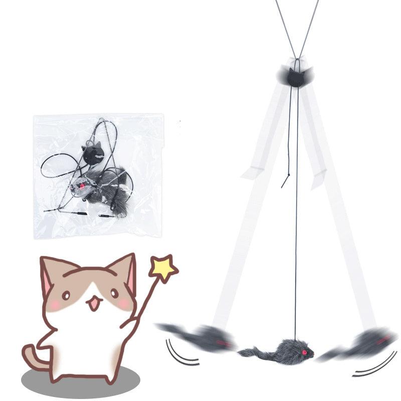 Interactive Plush Mice Cat Toy for Indoor Fun