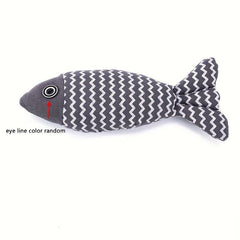 Durable Cat Linen Fish Pillow Cat Teeth Grinding Molar Toy