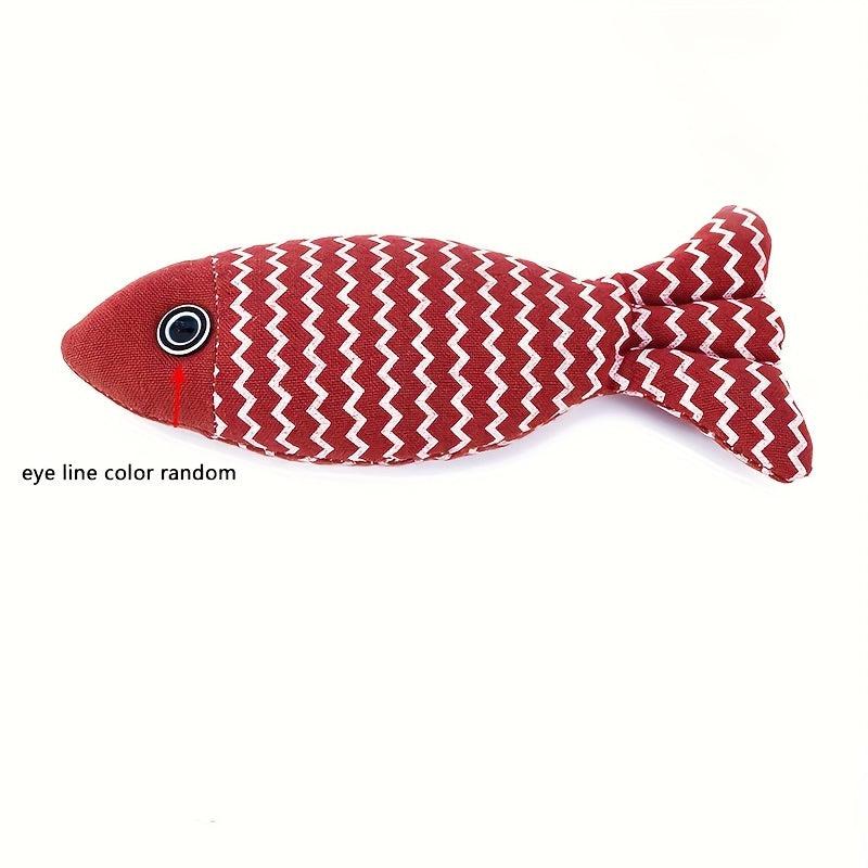 Durable Cat Linen Fish Pillow Cat Teeth Grinding Molar Toy