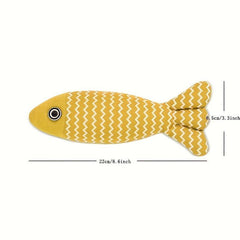 Durable Cat Linen Fish Pillow Cat Teeth Grinding Molar Toy