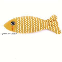 Durable Cat Linen Fish Pillow Cat Teeth Grinding Molar Toy