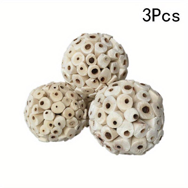 3pc Bird Toys Pet Gnawing Ball for Parrot Rabbit Hamster