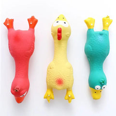 Chicken Durable Dog Chew Latex Toys Tough Squeaky Dog Grinding Teeth Toys