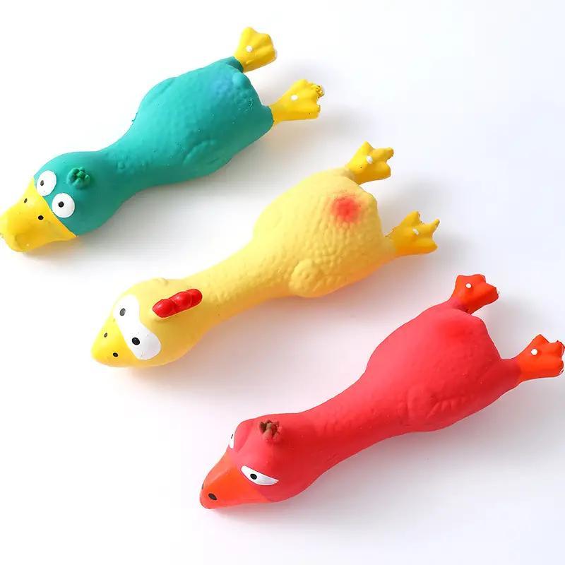 Chicken Durable Dog Chew Latex Toys Tough Squeaky Dog Grinding Teeth Toys