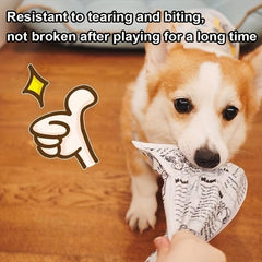 Pet Dog Newspaper Toy Chew Durable Squeaky Toy
