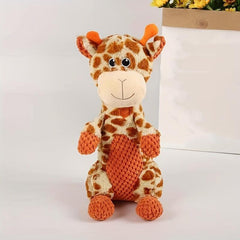 Durable Plush Dog Toothbrush Toy with Squeaky Animals