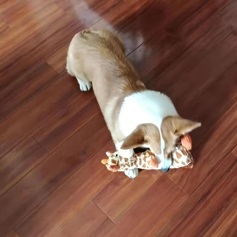 Durable Plush Dog Toothbrush Toy with Squeaky Animals