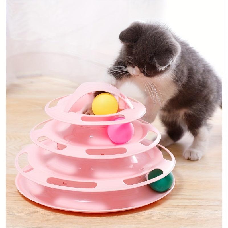 Four Layer Turntable Toy for Indoor Cats