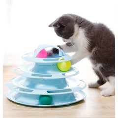 Four Layer Turntable Toy for Indoor Cats