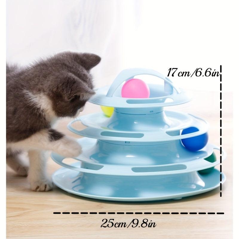 Four Layer Turntable Toy for Indoor Cats