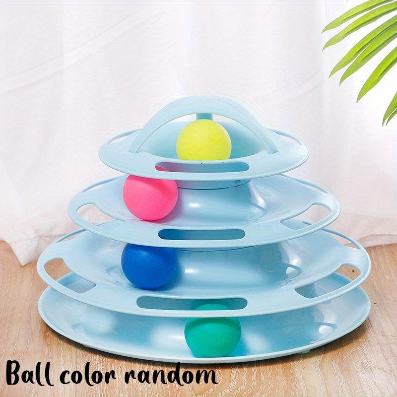 Four Layer Turntable Toy for Indoor Cats