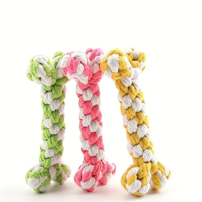 Dog Braided Cotton Rope Molar Bone Toy for Small Medium Large Dog
