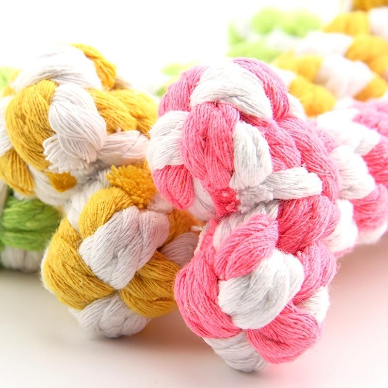 Dog Braided Cotton Rope Molar Bone Toy for Small Medium Large Dog