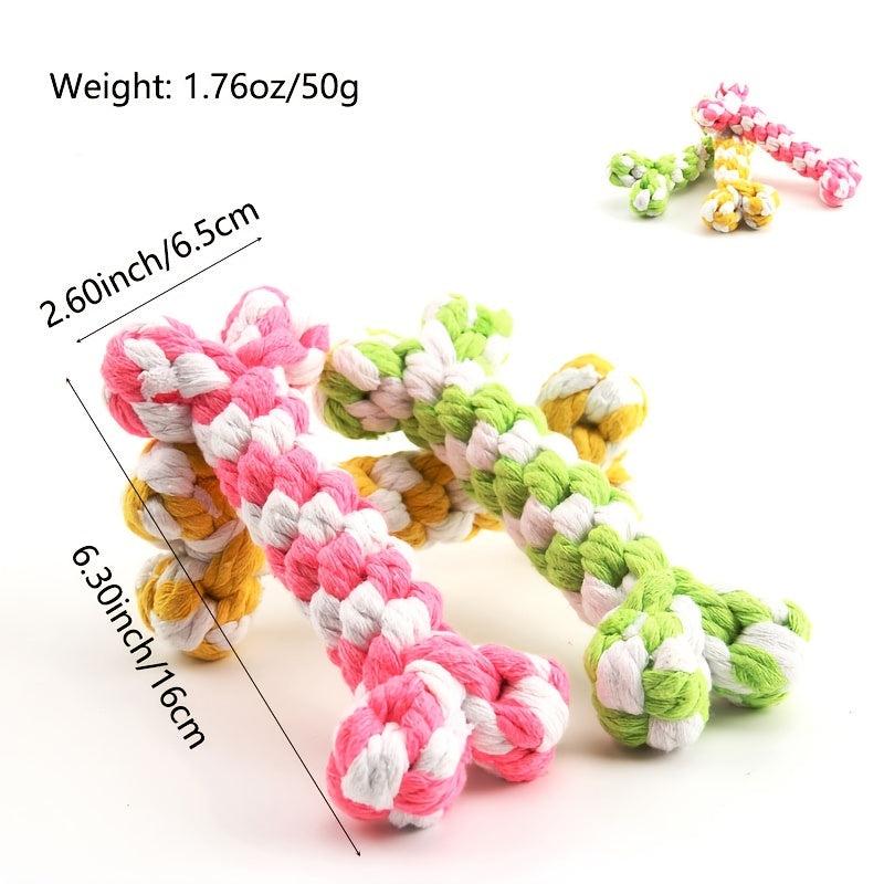 Dog Braided Cotton Rope Molar Bone Toy for Small Medium Large Dog