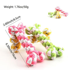 Dog Braided Cotton Rope Molar Bone Toy for Small Medium Large Dog