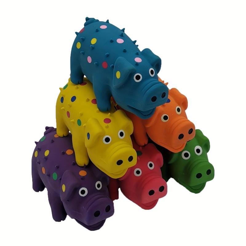 Mini Latex Dog Squeaky Pig Toy 10-16 cm