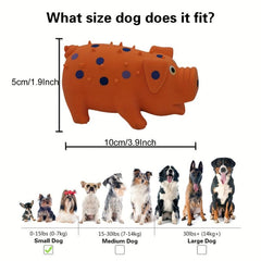 Mini Latex Dog Squeaky Pig Toy 10-16 cm