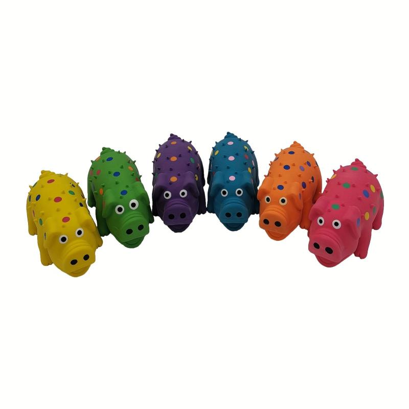 Mini Latex Dog Squeaky Pig Toy 10-16 cm