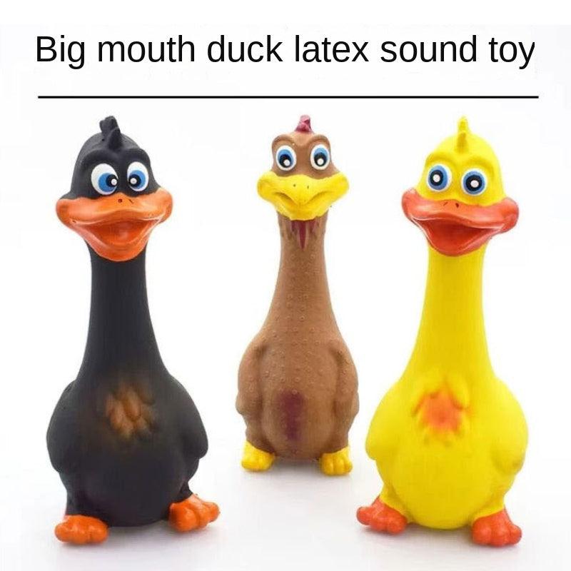 Chicken Duck Durable Dog Chew Latex Toys Tough Squeaky Dog Grind