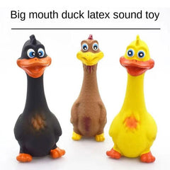 Chicken Duck Durable Dog Chew Latex Toys Tough Squeaky Dog Grind