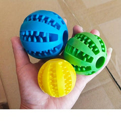 Dog Ball Toy Leaking Food Rubber Chew Molar Interactive Toy