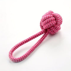 Interactive Cotton Rope Puppy Tug Toy Ball For Dogs