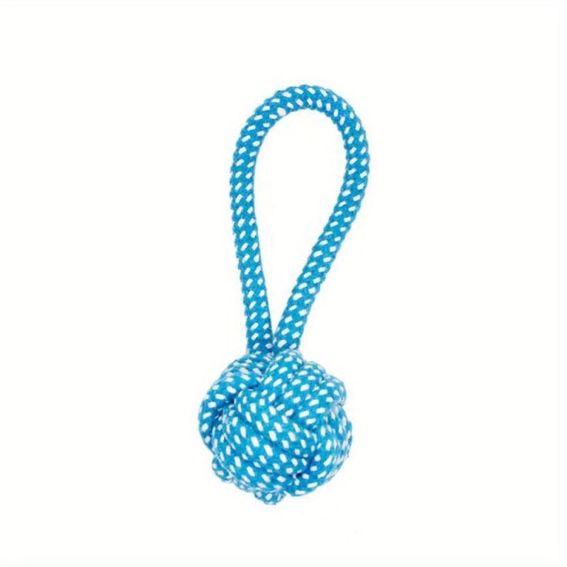 Interactive Cotton Rope Puppy Tug Toy Ball For Dogs