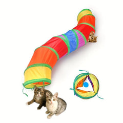 Foldable S Shaped Cat Tunnel for Indoor Cats - Endless Fun and Exercise
