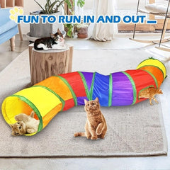 Foldable S Shaped Cat Tunnel for Indoor Cats - Endless Fun and Exercise