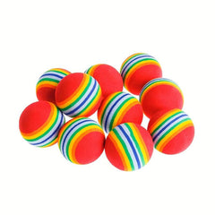 Interactive Rainbow Cat Toy Ball for Chew & Scratch