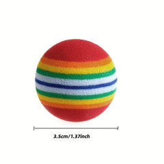 Interactive Rainbow Cat Toy Ball for Chew & Scratch