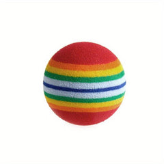 Interactive Rainbow Cat Toy Ball for Chew & Scratch
