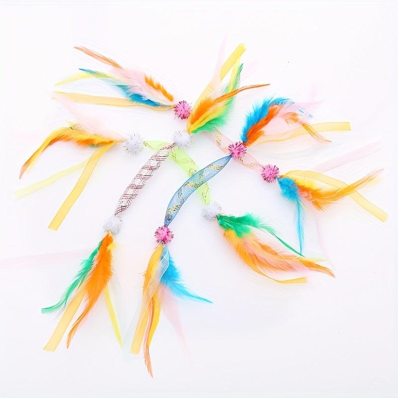 Interactive Bite Resistant Cat Feather Toy for Hours of Fun