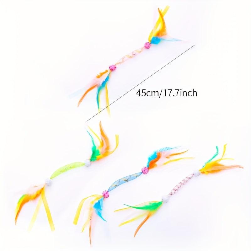 Interactive Bite Resistant Cat Feather Toy for Hours of Fun