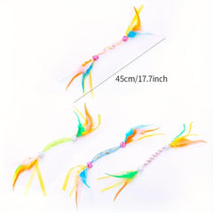 Interactive Bite Resistant Cat Feather Toy for Hours of Fun