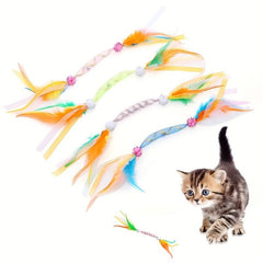 Interactive Bite Resistant Cat Feather Toy for Hours of Fun
