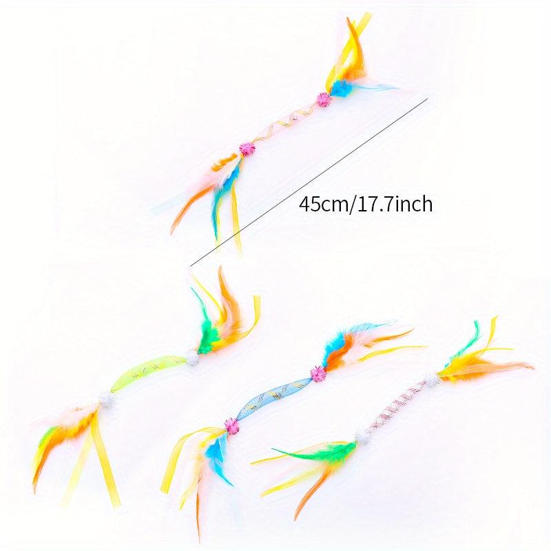 Interactive Bite Resistant Cat Feather Toy for Hours of Fun