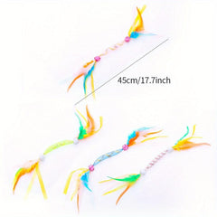 Interactive Bite Resistant Cat Feather Toy for Hours of Fun