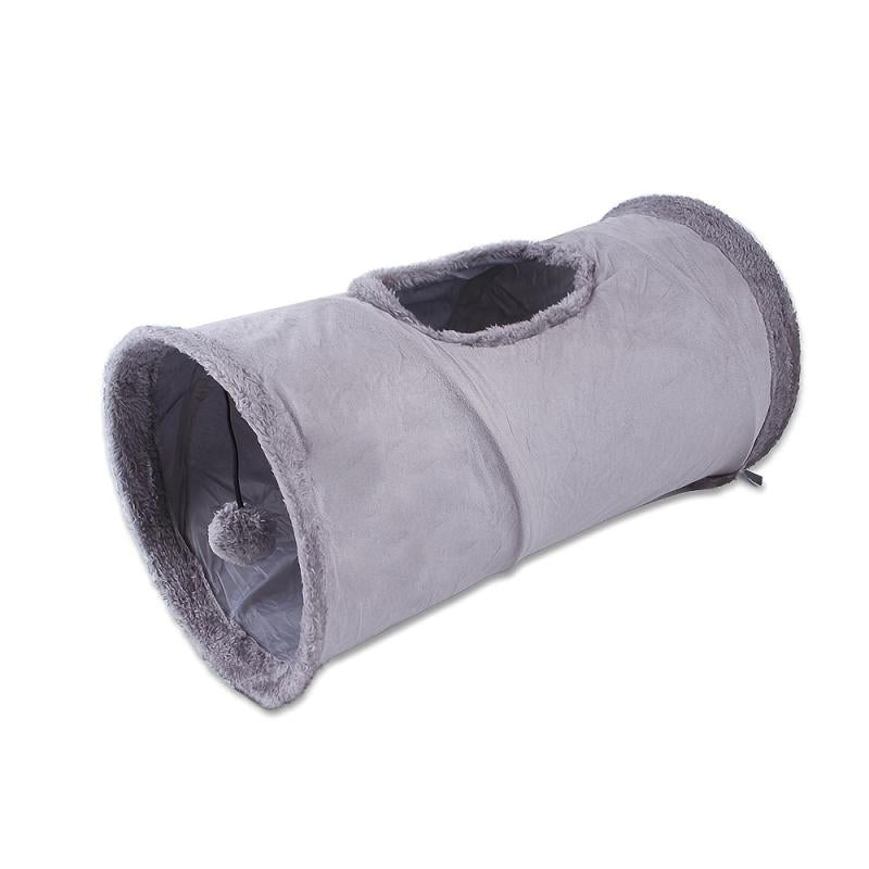 Collapsible Cat Tunnel Tube Play Tent Cat Toy Indoor with Plush Ball
