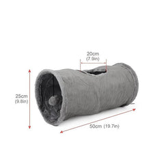 Collapsible Cat Tunnel Tube Play Tent Cat Toy Indoor with Plush Ball