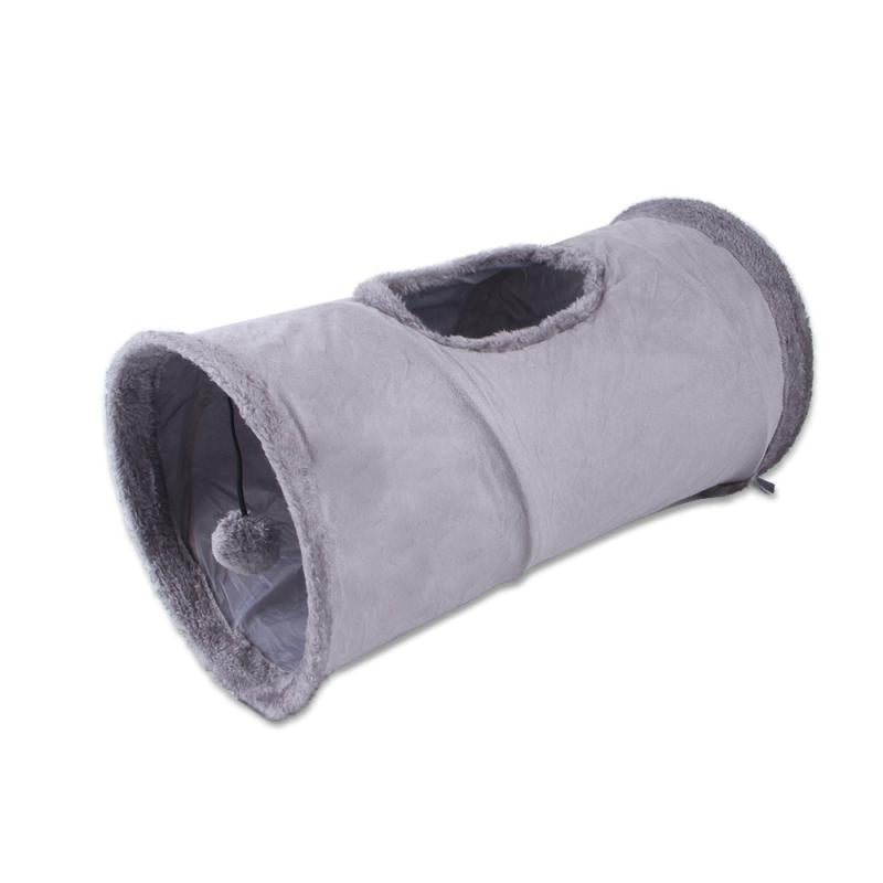 Collapsible Cat Tunnel Tube Play Tent Cat Toy Indoor with Plush Ball