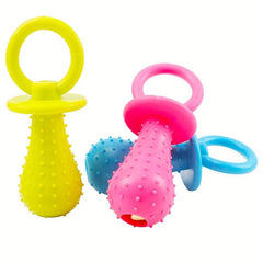 Durable Dog Chew Toy Pacifier Shape for Playful Fun