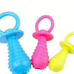 Durable Dog Chew Toy Pacifier Shape for Playful Fun