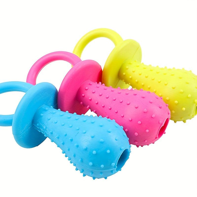 Durable Dog Chew Toy Pacifier Shape for Playful Fun