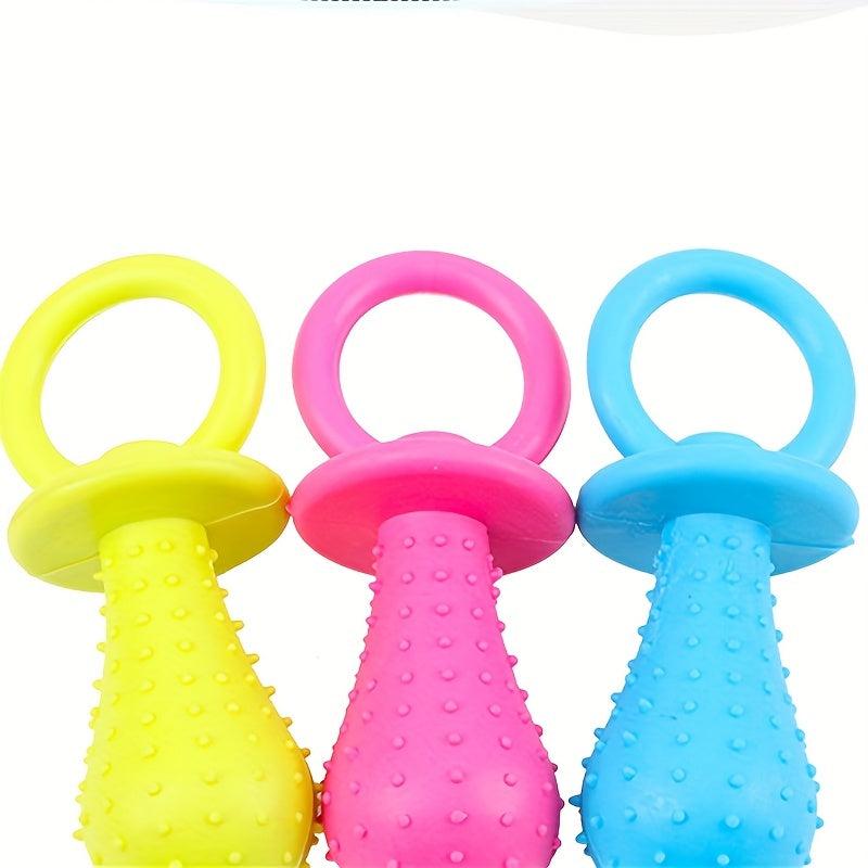 Durable Dog Chew Toy Pacifier Shape for Playful Fun