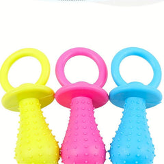 Durable Dog Chew Toy Pacifier Shape for Playful Fun