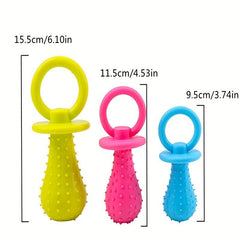 Durable Dog Chew Toy Pacifier Shape for Playful Fun