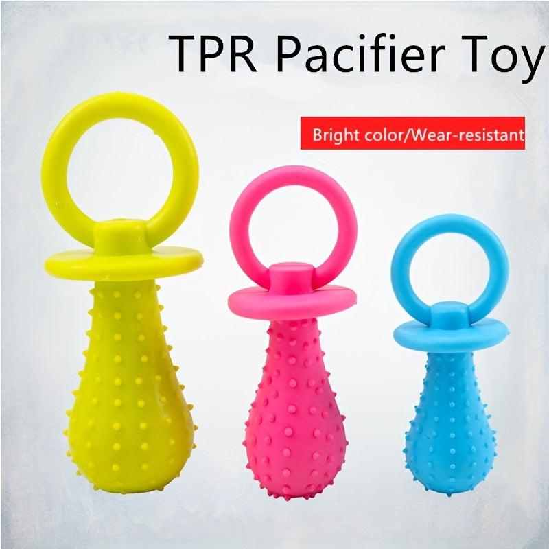 Durable Dog Chew Toy Pacifier Shape for Playful Fun