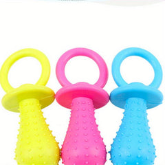 Durable Dog Chew Toy Pacifier Shape for Playful Fun